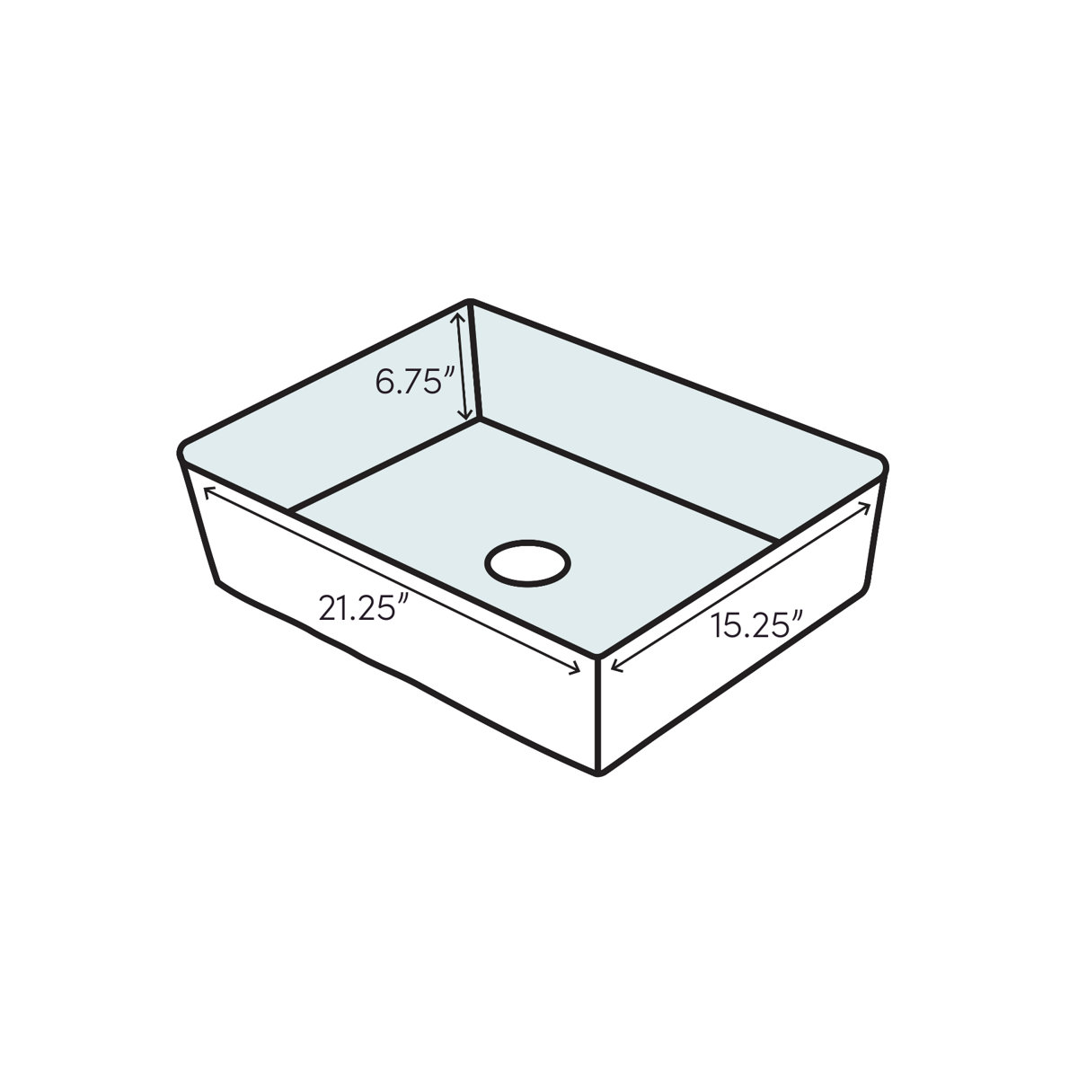 American Standard Studio Ceramic Rectangular Undermount Bathroom Sink